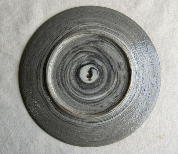 marble plate18cm gray,blue1,2 10枚目の画像