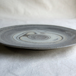 marble plate18cm gray,blue1,2 4枚目の画像