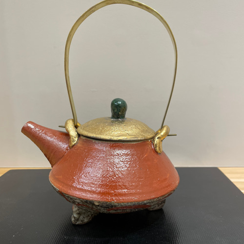 赤絵 屠蘇器セット お盆付き 1点もの sake bottle＆cup set おちょこ