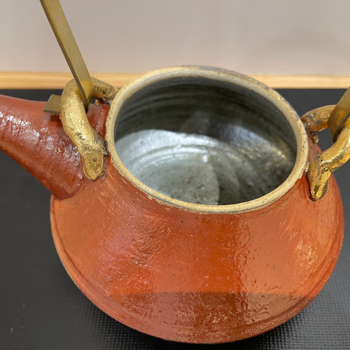 赤絵 屠蘇器セット お盆付き 1点もの sake bottle＆cup set おちょこ