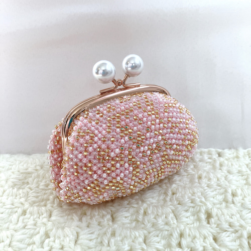 ビーズがま口ハンドメイド☆がま口ポーチ