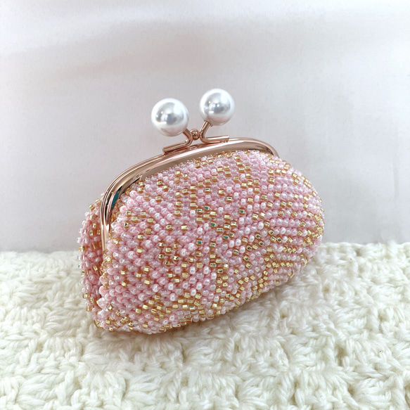 ビーズがま口ハンドメイド、4点セット