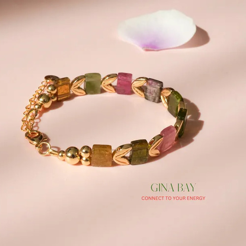 天然トルマリン ハンドロウ 14GF ブレスレット ブレスレット