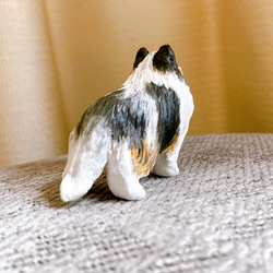 シェルティ　ブルーマール　立ち姿　犬　ミニチュア　フィギュア　置物　オブジェ 6枚目の画像