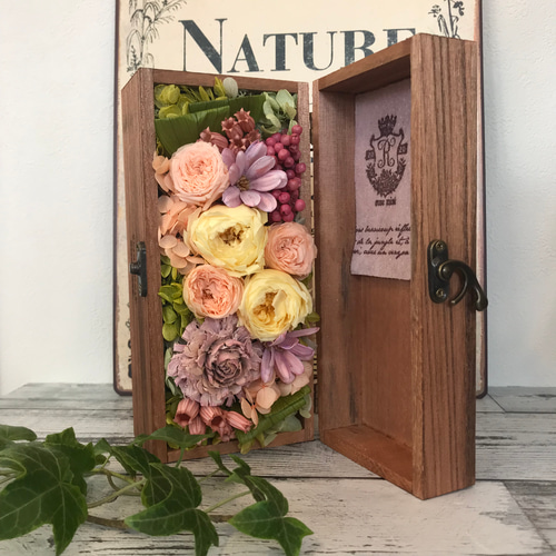 HANDMADE プリザーブドフラワー アレンジメント 母の日 ウッドショッパー プリザーブドフラワー 送料無料 ウッドショッパー | フラワー