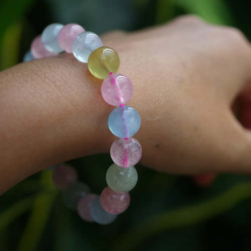 ミックスベリル☆ブレスレットs1052 ブレスレット Funky garuda 天然石