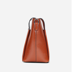 大容量バッグ、高級感、精巧、女性通勤バッグ、真革、斜めトットバッグ。 3枚目の画像