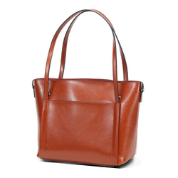 大容量バッグ、高級感、精巧、女性通勤バッグ、真革、斜めトットバッグ。 2枚目の画像