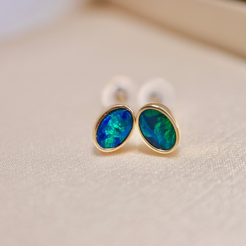 オパールピアスk18 ピアス(スタッド・一粒) パール大好き(購入 オパールピアスk18 ピアス(スタッド・一粒) パール大好き(購入