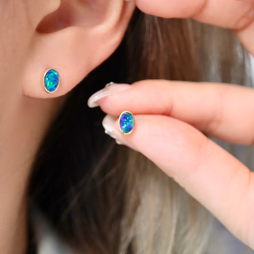 オパールピアスk18 ピアス(スタッド・一粒) パール大好き(購入 オパールピアスk18 ピアス(スタッド・一粒) パール大好き(購入