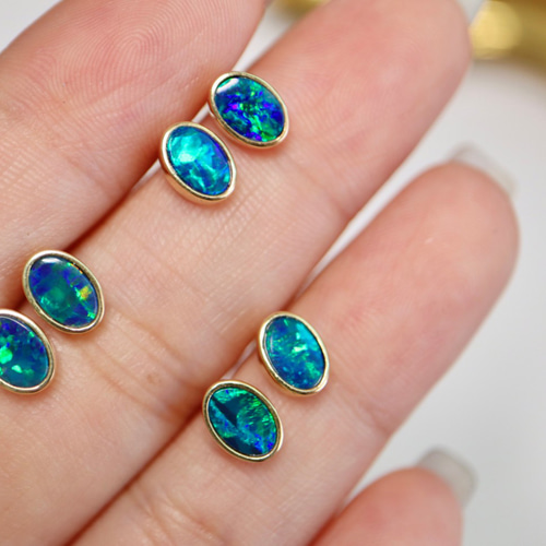 オパールピアスk18 ピアス(スタッド・一粒) パール大好き(購入 オパールピアスk18 ピアス(スタッド・一粒) パール大好き(購入