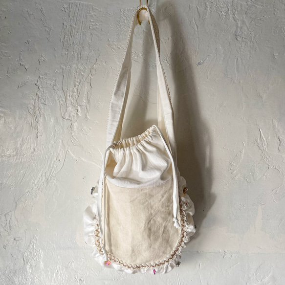 bijou tote bag (white) 18枚目の画像