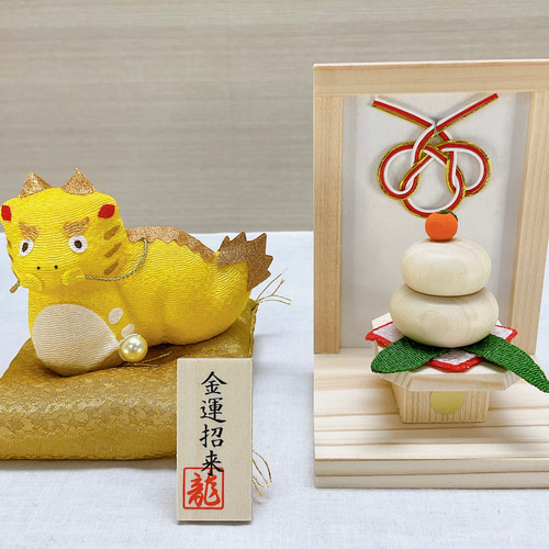 お正月飾り【ミニ迎春飾り 一月 歳時記】木製鏡餅 ミニチュア
