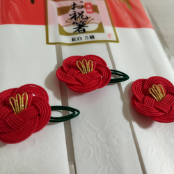 水引 椿 お祝い箸✕5膳 紅白で縁起物 2枚目の画像