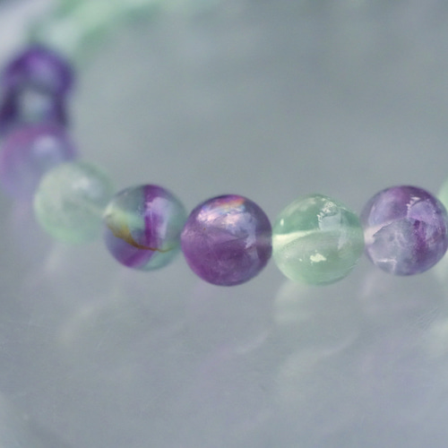 虹入り艶☆フローライト☆ブレスレットs1054 ブレスレット Funky