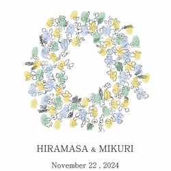 「ナチュラルリース」ウェディングツリー　結婚証明書　ウェルカムスタンプボード　説明書付き 8枚目の画像