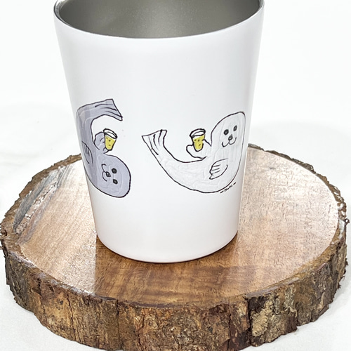 乾杯アザラシちゃん サーモグラス グラス まるいみさき 通販 17016273