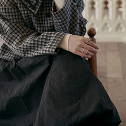 黑灰格紋 法式復古羊毛格紋方領毛呢外套 寬鬆修身顯瘦秋冬上衣 第18張的照片