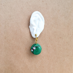雪花馬卡龍--聖誕(綠) 耳環 單支 甜點飾品 macaron 聖誕節 禮物 第10張的照片