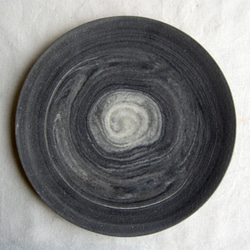 marble plate 18cm black blue1,2 2枚目の画像