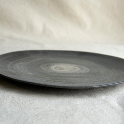marble plate 18cm black blue1,2 4枚目の画像
