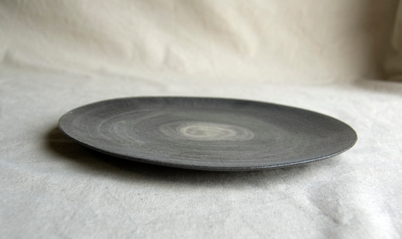 marble plate 18cm black blue1,2 4枚目の画像