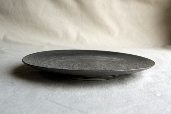 marble plate 18cm black blue1,2 9枚目の画像