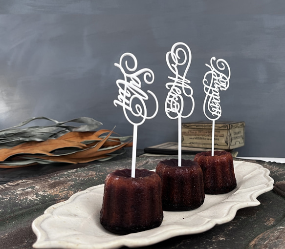 カリグラフィーピック３種セット（黒・白） 3枚目の画像