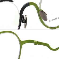 【全鈦材質】雙色鏡框|黃綠x黑色|老花眼鏡、平光眼鏡、近視、遠視、太陽眼鏡皆可製作 第4張的照片