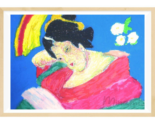 自然と美しい女性の肉体美を取り入れた絵画作品・油絵風アート作品 美人画・美しい女性をモデルにした油絵風アート作品】人物画