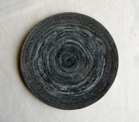 marble plate 18cm black blue3,4 2枚目の画像