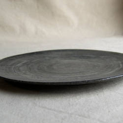 marble plate 18cm black blue3,4 4枚目の画像