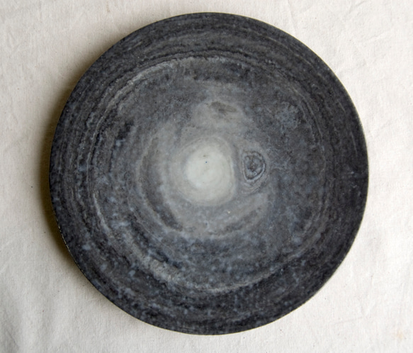 marble plate 18cm black blue3,4 7枚目の画像