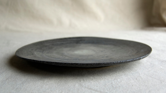 marble plate 18cm black blue3,4 9枚目の画像