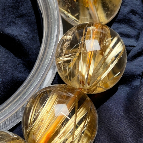 キャッツアイゴールドタイチンルチルクォーツ[2j7D]17～18mm 超・極