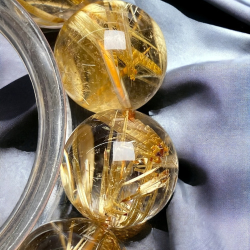 キャッツアイゴールドタイチンルチルクォーツ[2j7D]17～18mm 超・極