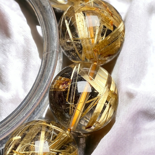 キャッツアイゴールドタイチンルチルクォーツ[2j7D]17～18mm 超・極