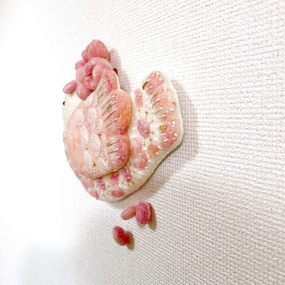 桃の花を運ぶ鳥　壁飾り　【受注制作】 10枚目の画像