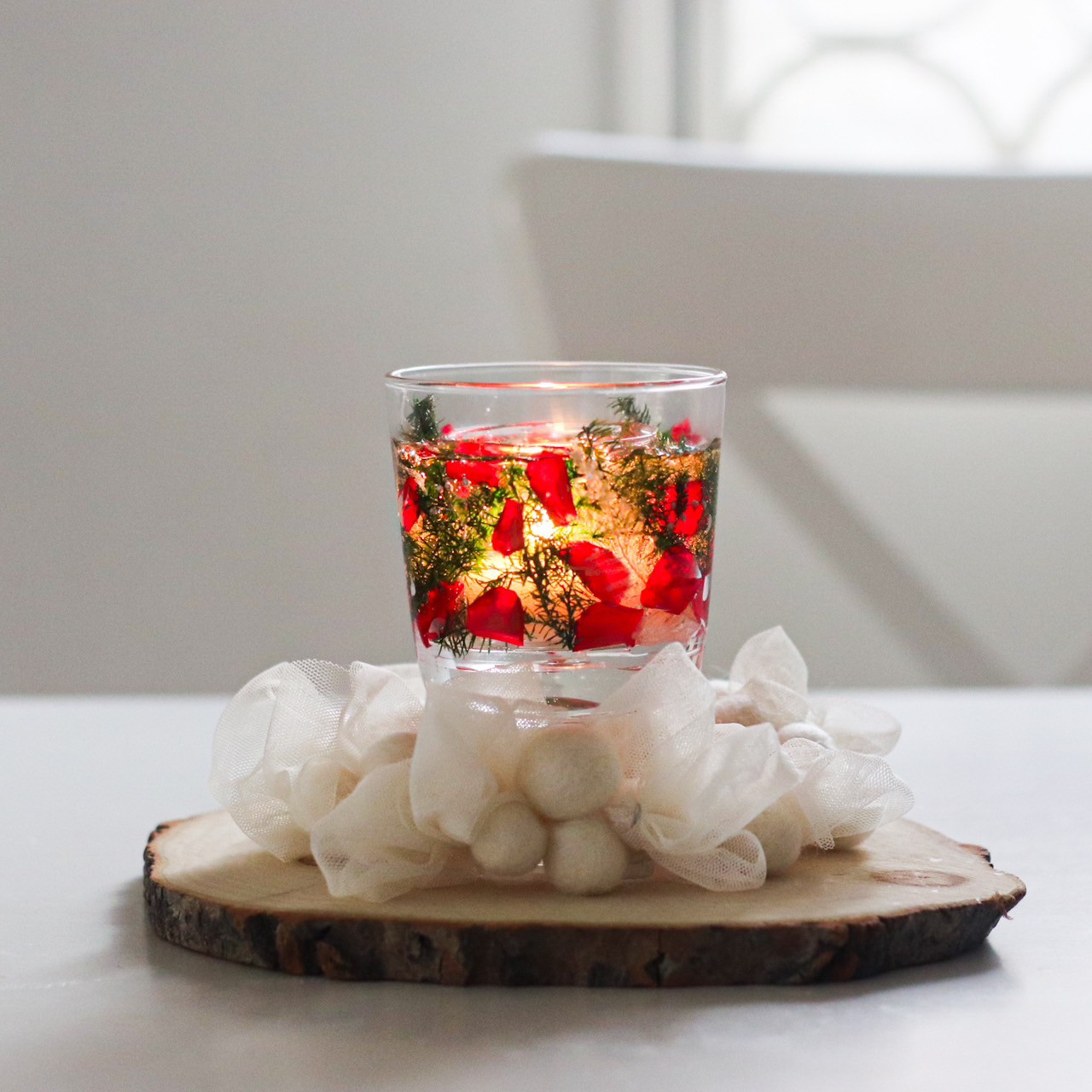 Happyコラボ作品《キャンドルホルダー&フェルトリース》