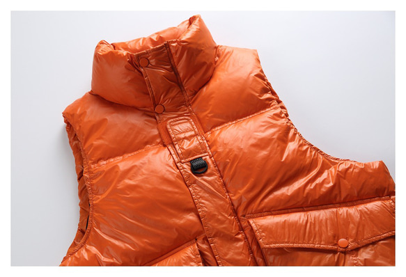 秋冬新品 ショートダウンジャケットベスト メンズ ユニセックス 厚手暖かいカップルコート レディース 12枚目の画像