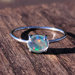 チョコレート色なハニカムオパールのシルバーリング 11号 ジュエリー