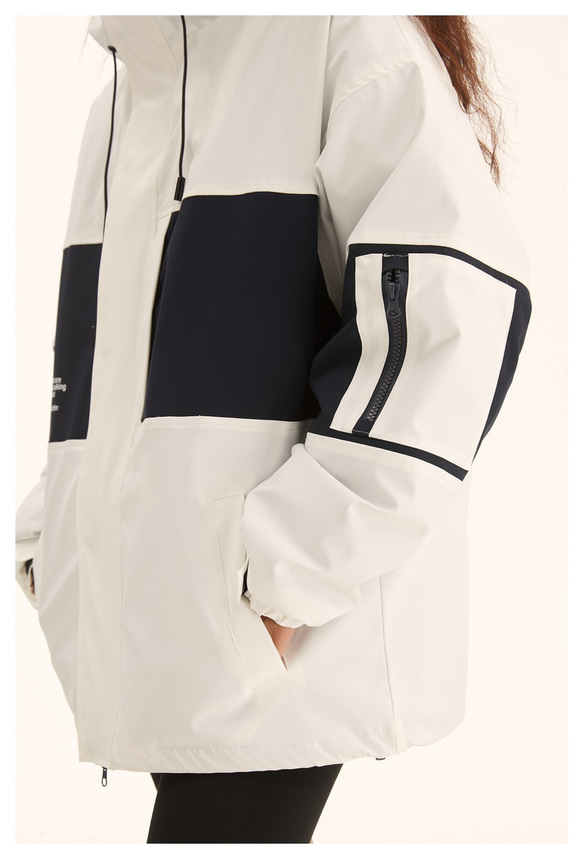 秋冬新品 ショートダウンジャケット メンズ ユニセックス 暖かいカップルコート レディース 3-in-1 フード付き 5枚目の画像