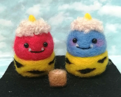 ◎節分飾り 赤鬼青鬼 セット 羊毛フェルトの通販 by NIKO25's