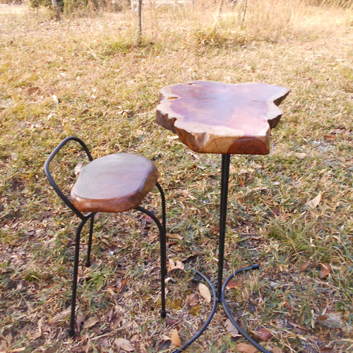 けやきアイアンテーブルイスセット12-18