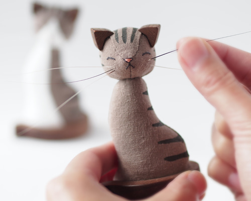8月発送◇おひげがさせる、ぬいぐるみ。猫からの贈り物 抜けたお