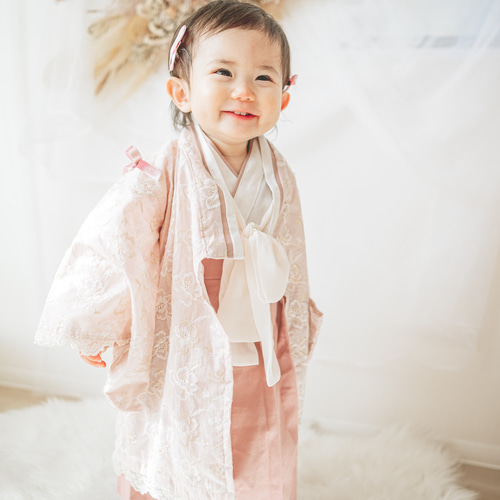 【Cobu】桃の節句 衣装 十二単 ベビー 着物 お姫様 記念撮影 1歳 初節句 ベビー 着物 女の子 お姫さま 十二単風衣装 赤 ピンク 薄