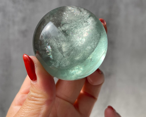 一点物】虹入り✨フローライト スフィア 丸玉 ✩.*˚ インテリア