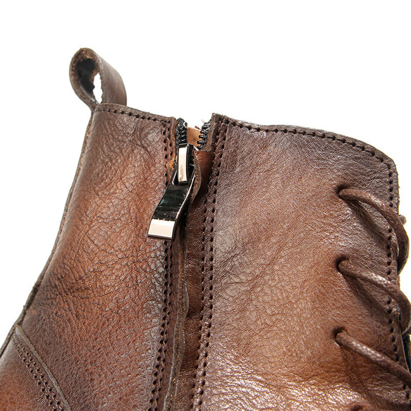 メンズ冬革靴イングロン革靴マーチンブーツファスナーブーツ・クイック着脱・しなやかで快適·サイズ調整無料  20-1336 10枚目の画像