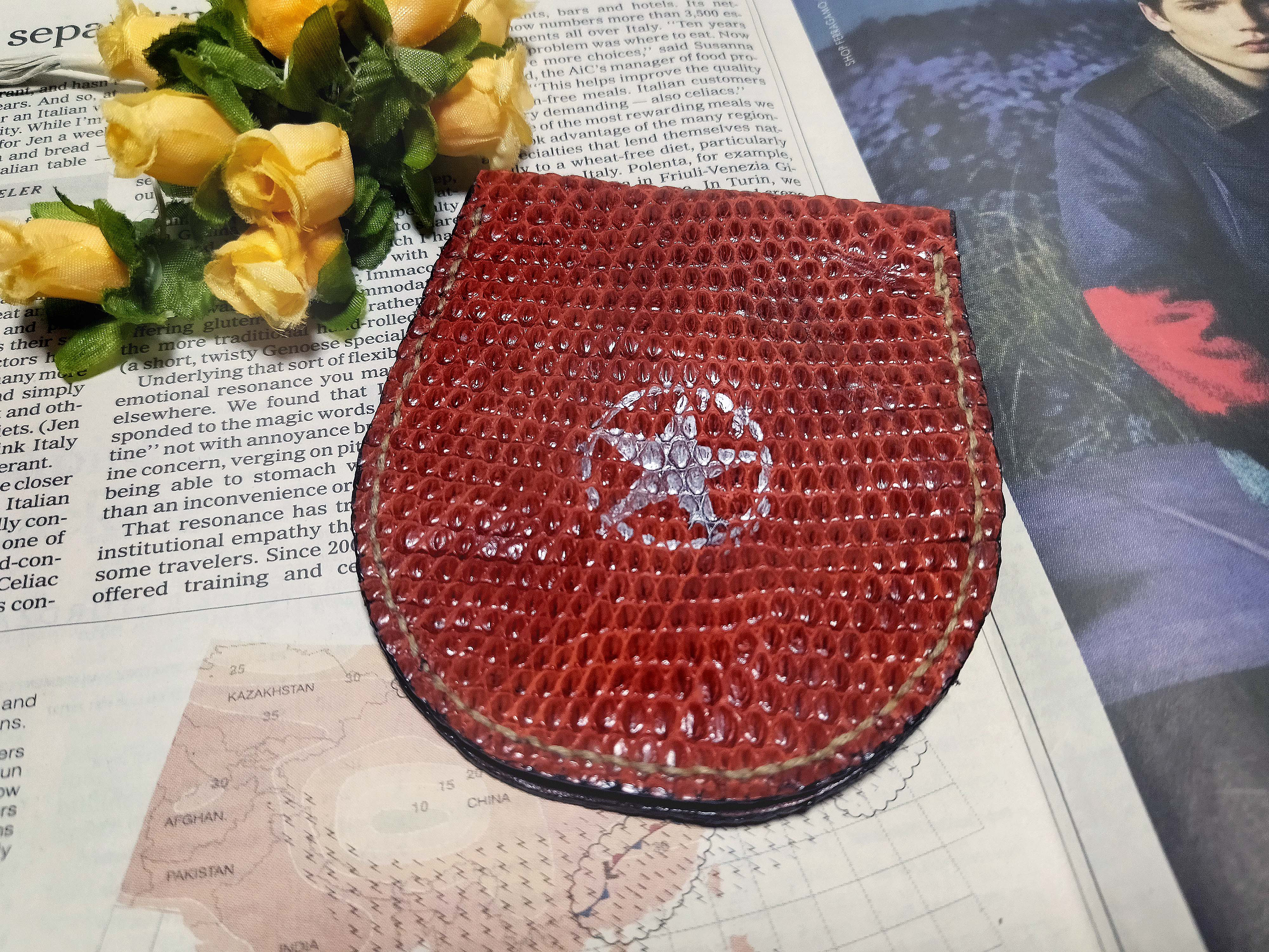 【リザード 本トカゲ革】馬蹄形財布　小銭入れー①