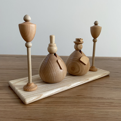 2025年2月下旬発送》木製雛人形 A / Wooden Hina Dolls ひな祭り